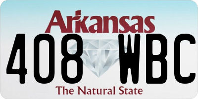 AR license plate 408WBC