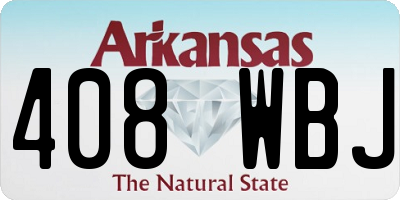 AR license plate 408WBJ