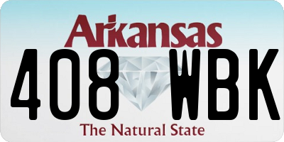 AR license plate 408WBK