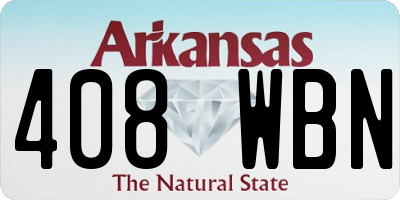 AR license plate 408WBN
