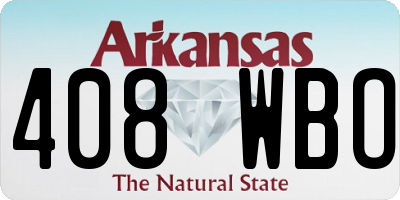 AR license plate 408WBO