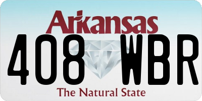 AR license plate 408WBR
