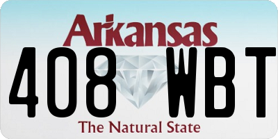 AR license plate 408WBT