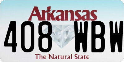 AR license plate 408WBW
