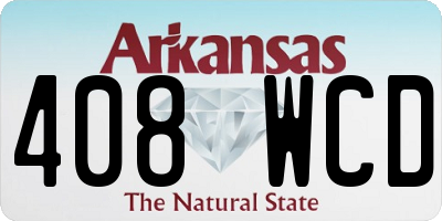 AR license plate 408WCD
