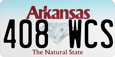 AR license plate 408WCS