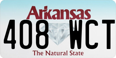 AR license plate 408WCT