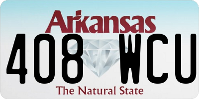 AR license plate 408WCU