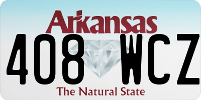 AR license plate 408WCZ