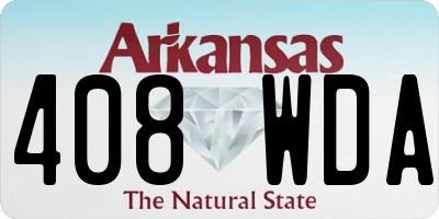 AR license plate 408WDA