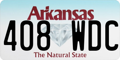 AR license plate 408WDC