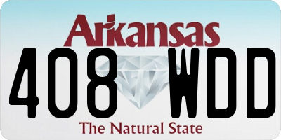 AR license plate 408WDD