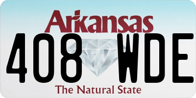 AR license plate 408WDE