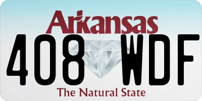 AR license plate 408WDF