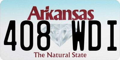 AR license plate 408WDI