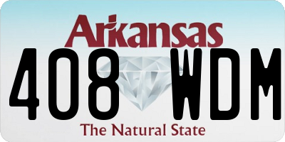 AR license plate 408WDM