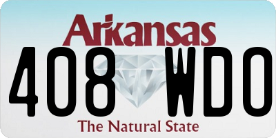 AR license plate 408WDO