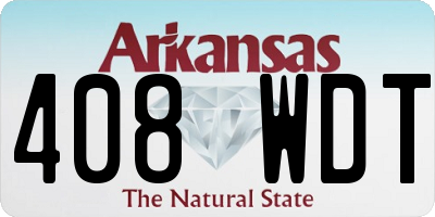 AR license plate 408WDT