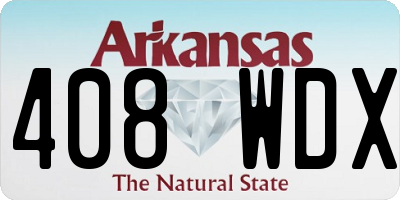 AR license plate 408WDX