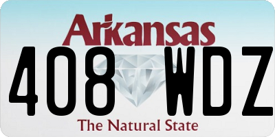 AR license plate 408WDZ