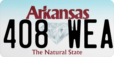 AR license plate 408WEA