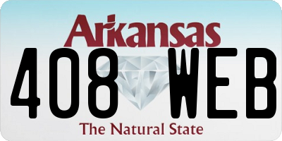 AR license plate 408WEB