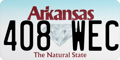 AR license plate 408WEC