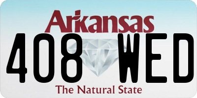 AR license plate 408WED