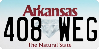 AR license plate 408WEG
