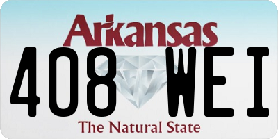AR license plate 408WEI