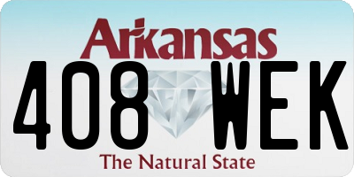 AR license plate 408WEK
