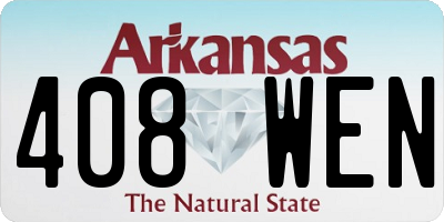 AR license plate 408WEN