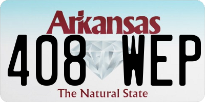 AR license plate 408WEP