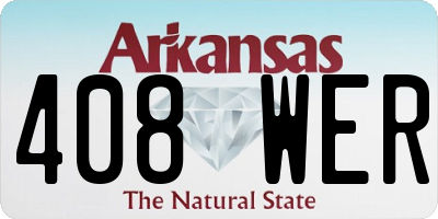 AR license plate 408WER