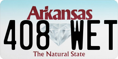 AR license plate 408WET