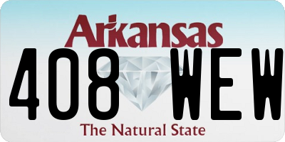 AR license plate 408WEW
