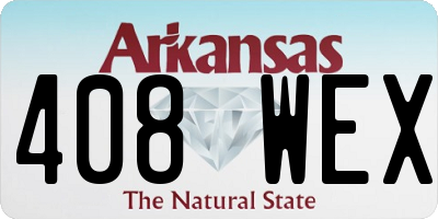 AR license plate 408WEX