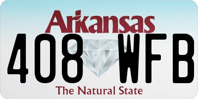 AR license plate 408WFB
