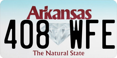 AR license plate 408WFE