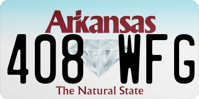 AR license plate 408WFG
