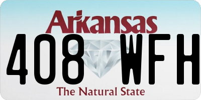 AR license plate 408WFH