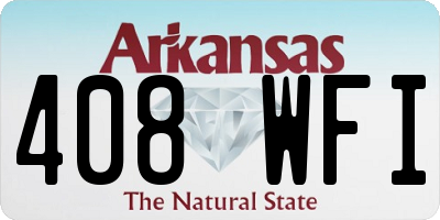 AR license plate 408WFI