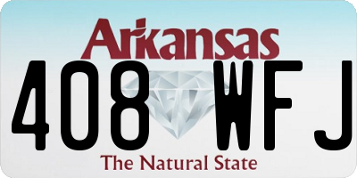 AR license plate 408WFJ
