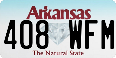 AR license plate 408WFM