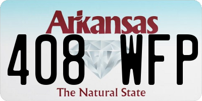 AR license plate 408WFP