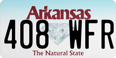 AR license plate 408WFR