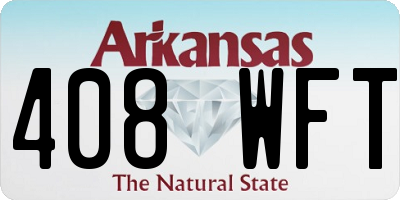 AR license plate 408WFT