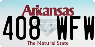 AR license plate 408WFW