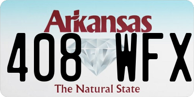 AR license plate 408WFX