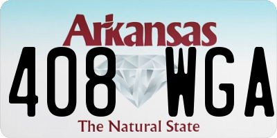AR license plate 408WGA